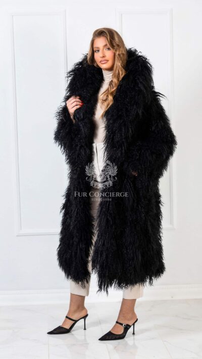 Orson | Luxury Mongolian Lamp Fur Coat With Collar