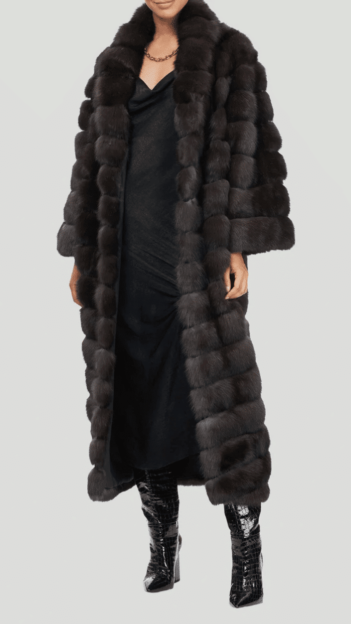 Lorelei | Luxury Russian Sable Full Length Fur Coat With Lavish Collar