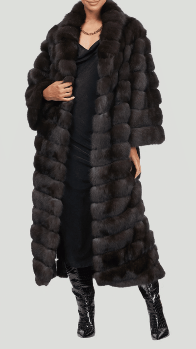 Lorelei | Luxury Russian Sable Full Length Fur Coat With Lavish Collar